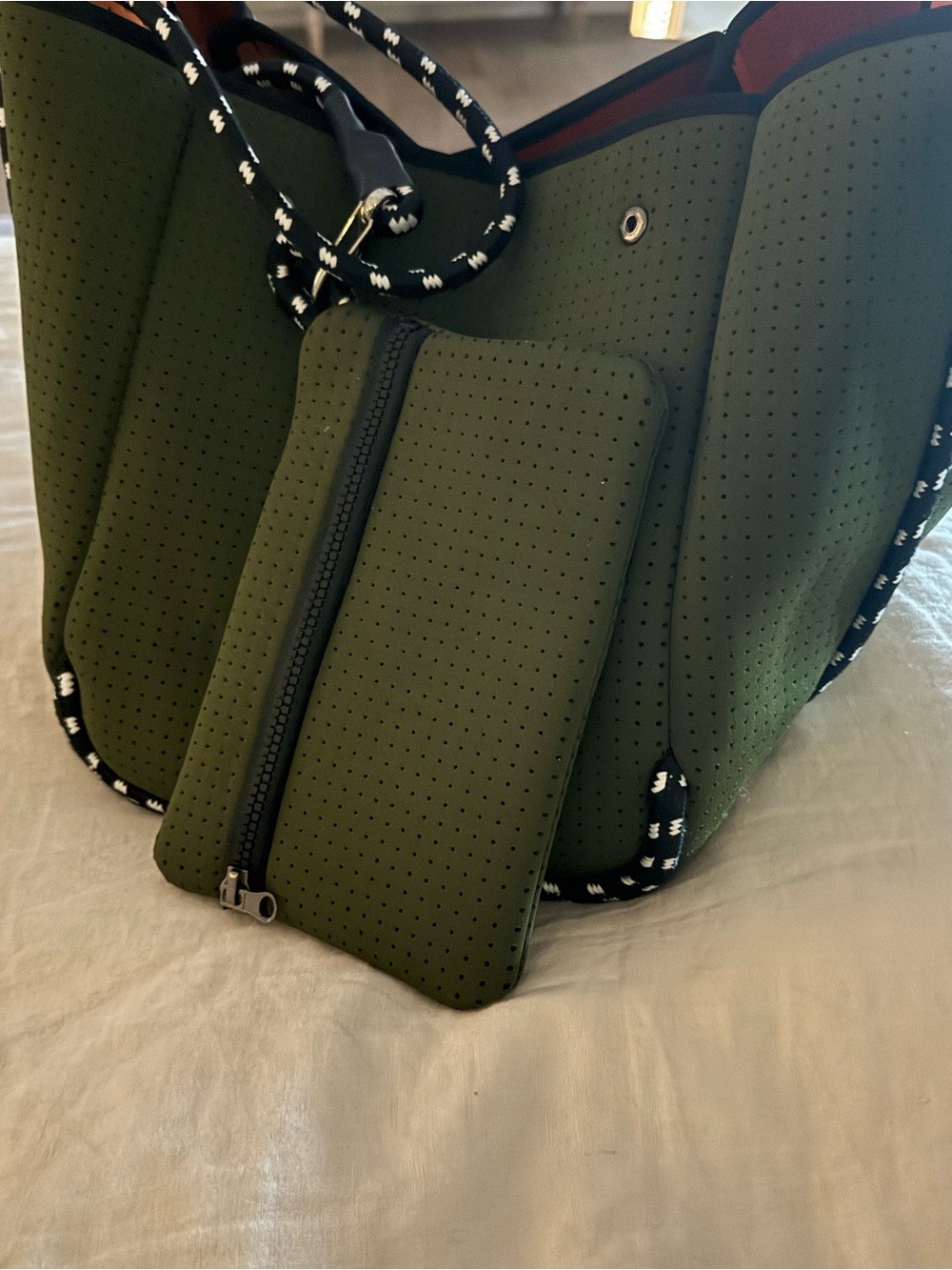 POPUPS Everyday Tore Moss Green Neoprene Bag - Picture 5 of 6